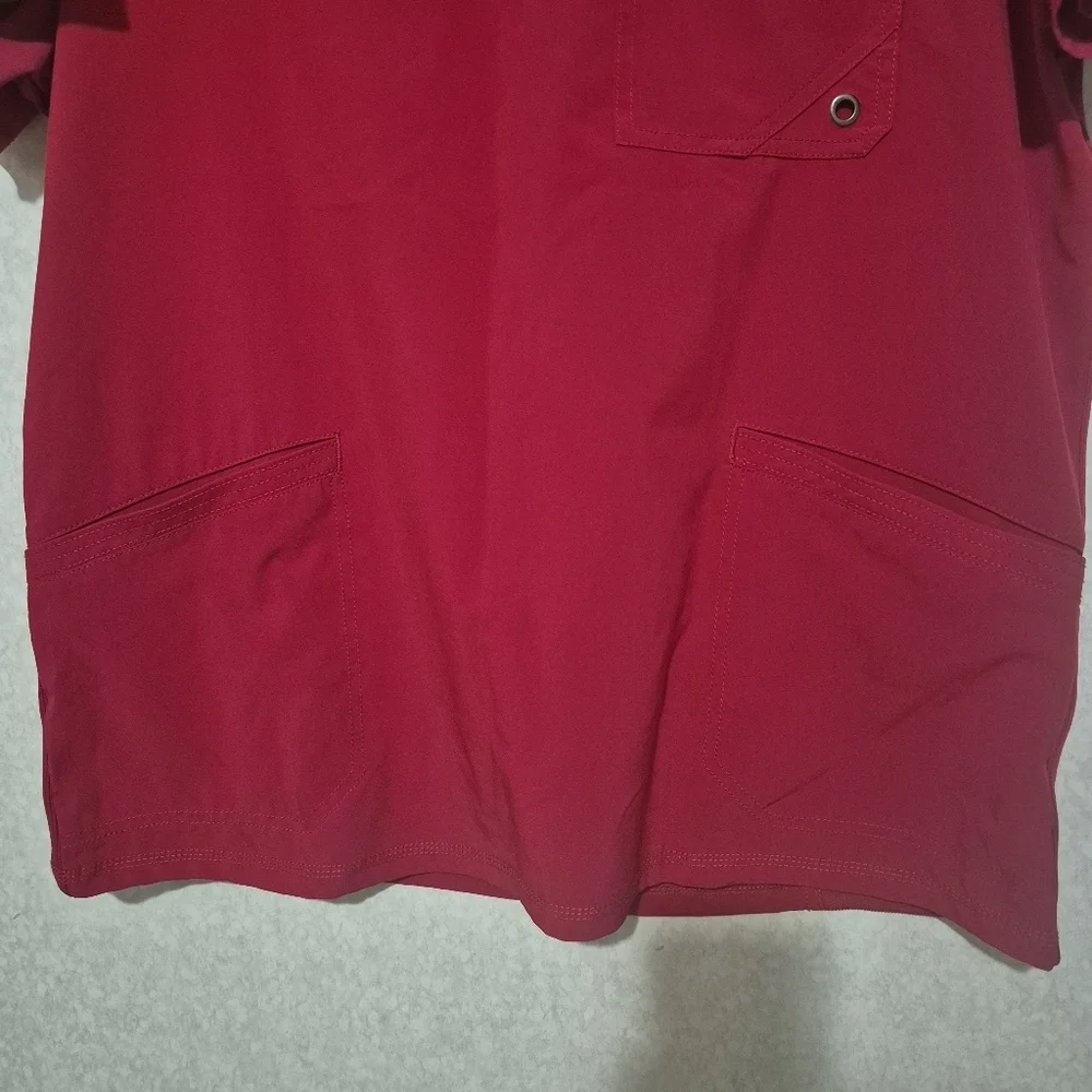 NFINITY Red Men's Scrub Shirt....Size:L - Picture 3 of 10